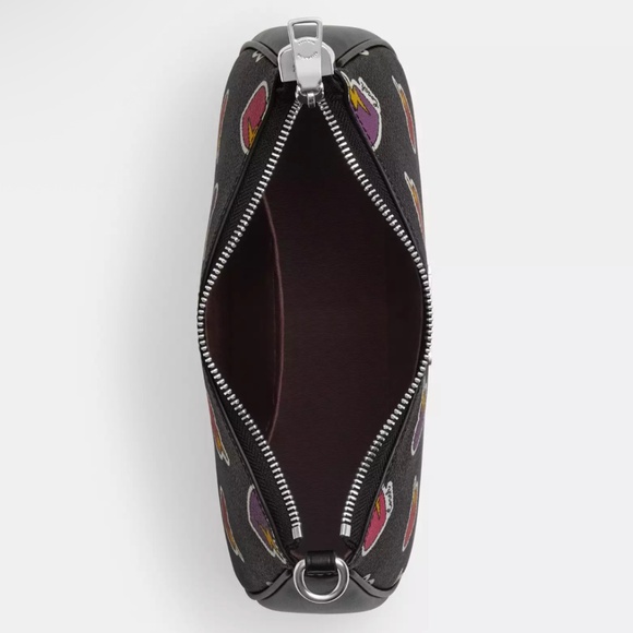 Coach Teri Shoulder Bag With Heart Bolt Print - Picture 4 of 12